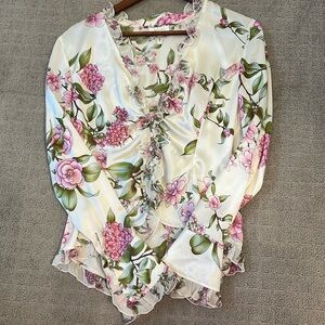 Escada Silk Floral Blouse